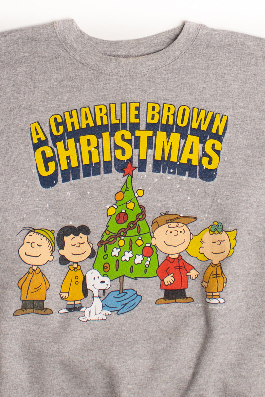 Gray Charlie Brown Ugly Christmas Sweatshirt 58951