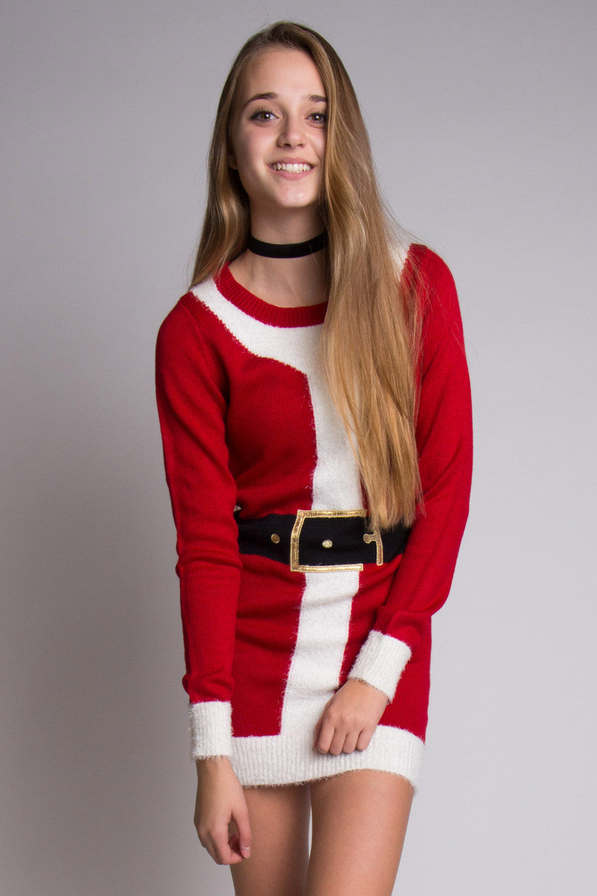Santa Sweater Dress