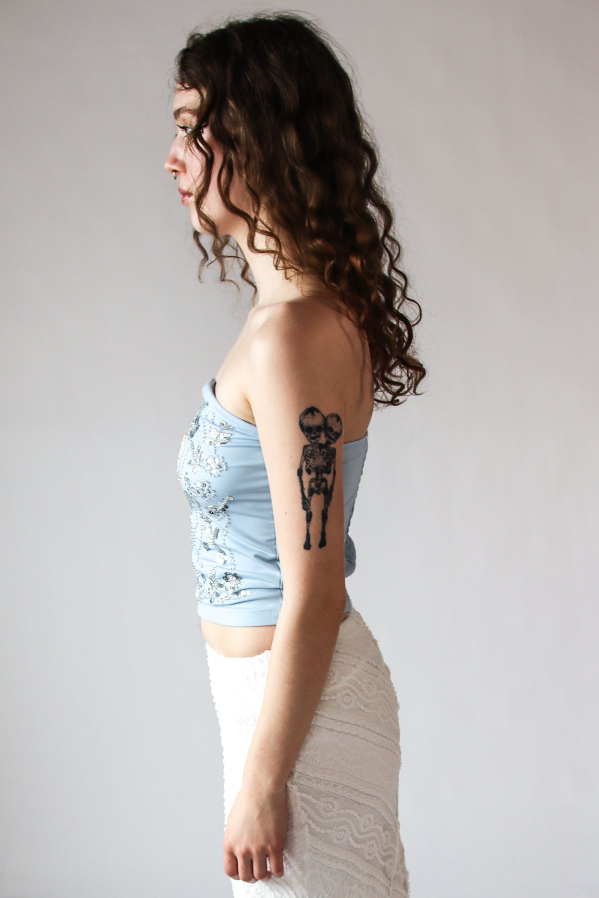 Sequin Beaded Tube Top