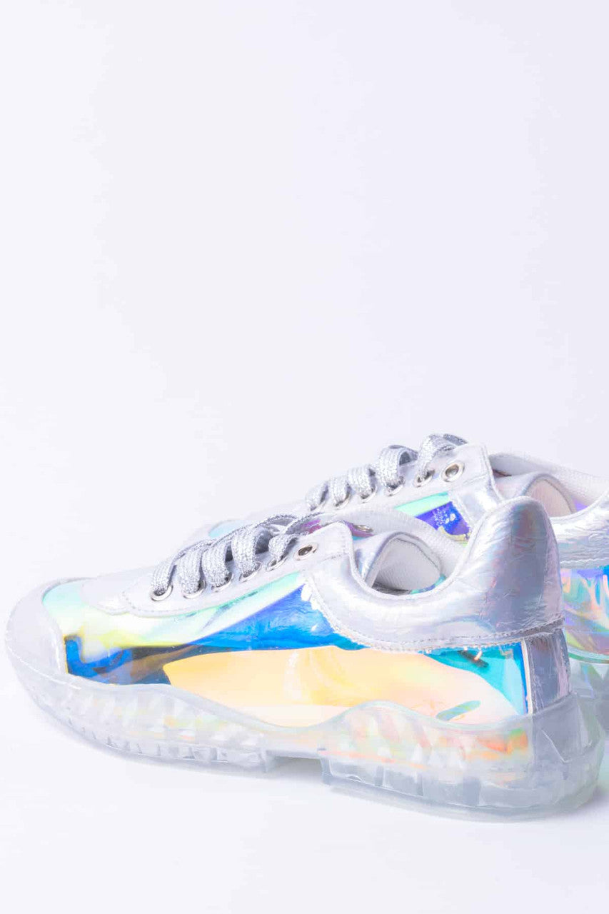 Silver Holographic Sneakers