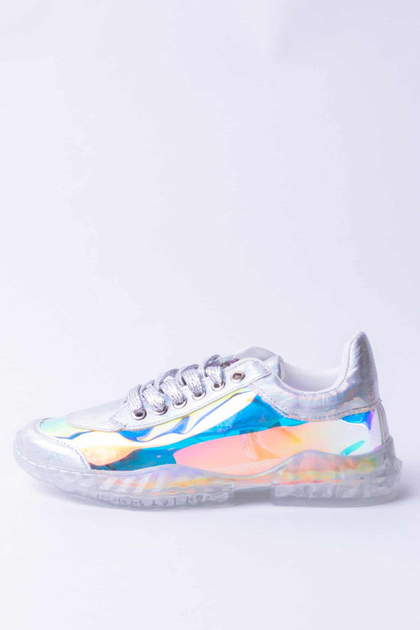 Silver Holographic Sneakers