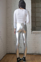 Silver Metallic Leggings