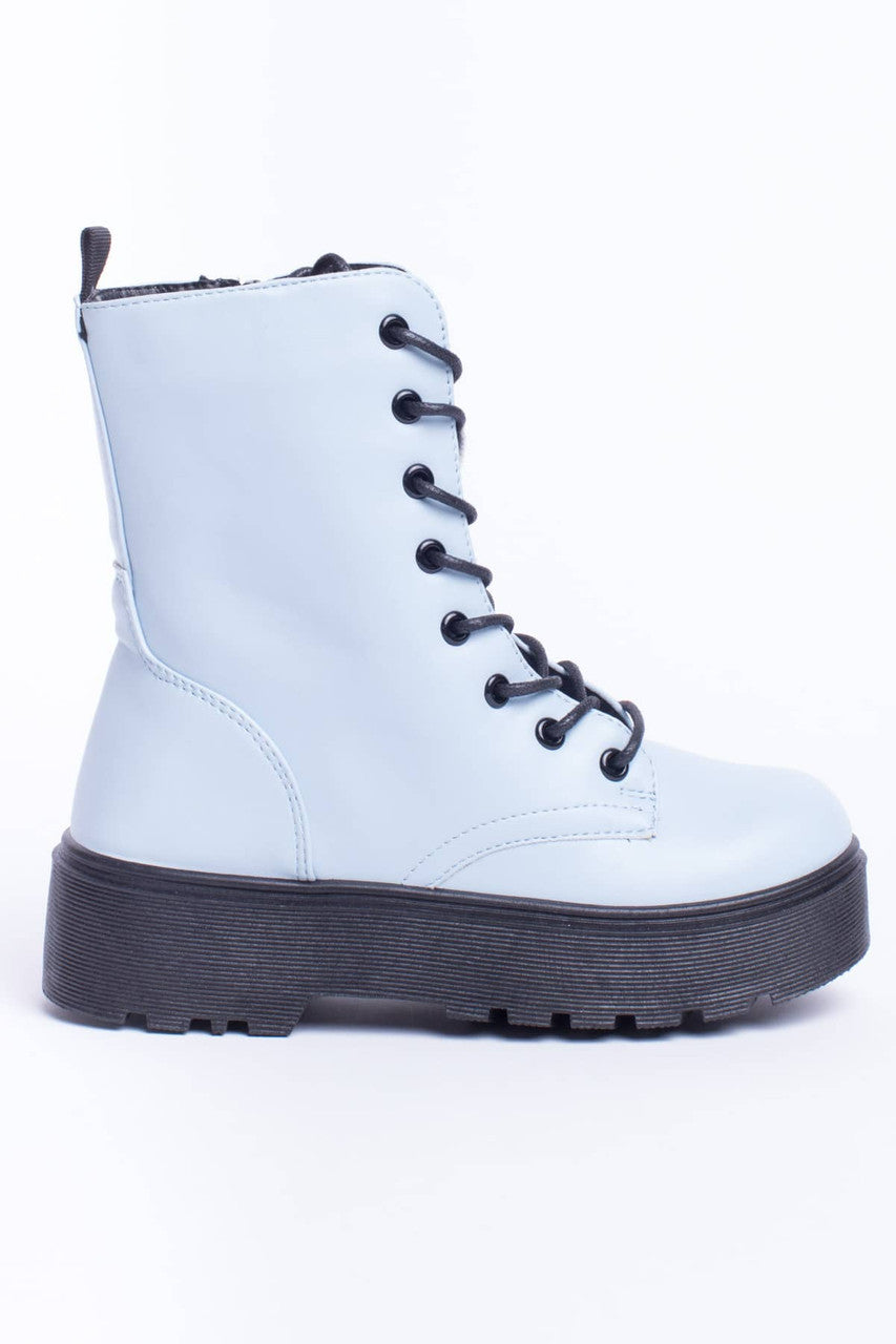Sky Blue Platform Boots