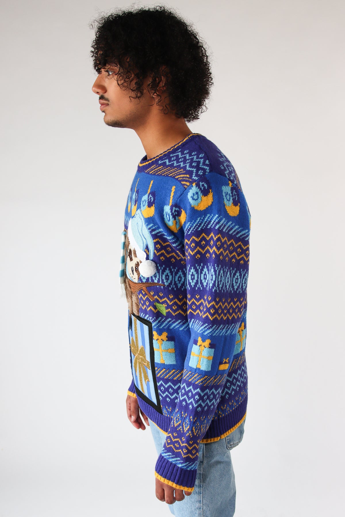 Drink Holder Sloth Hanukkah Sweater
