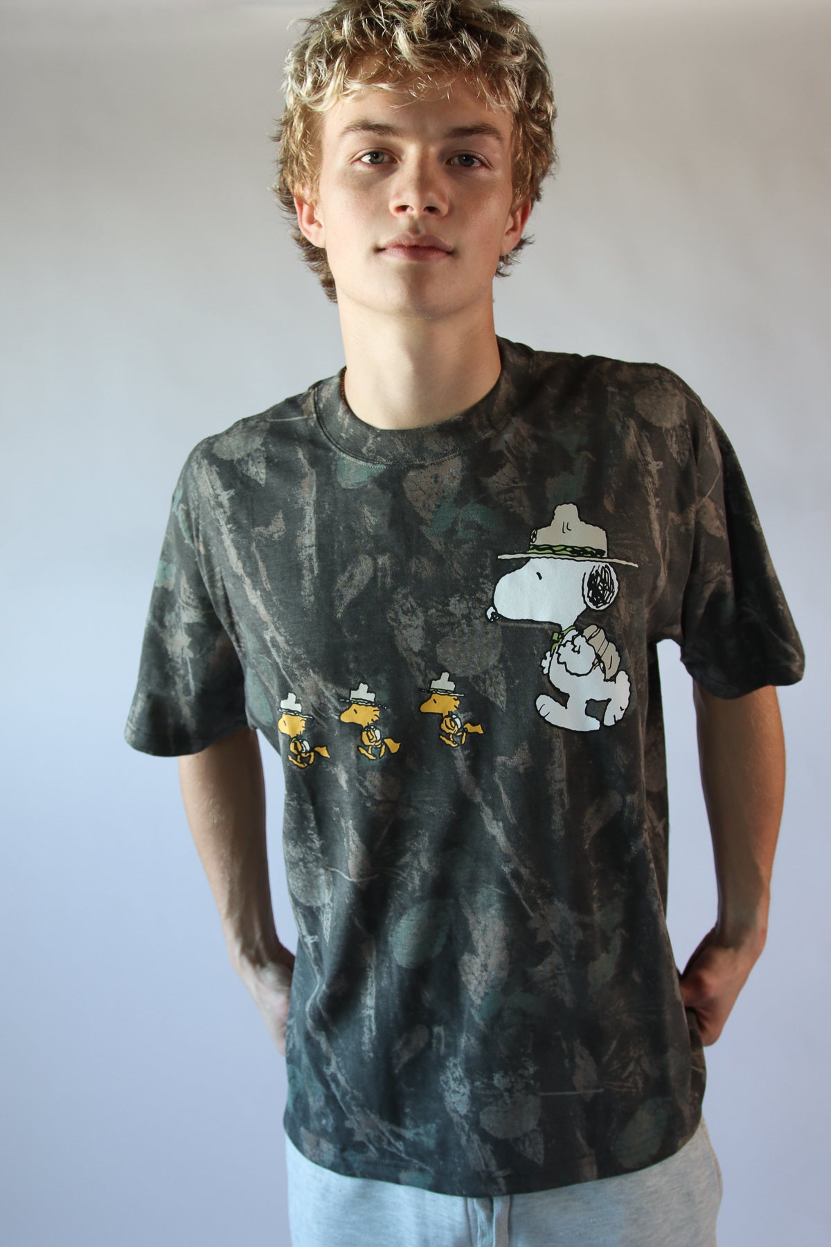 Snoopy Scout Woodland Camo Print T-Shirt – Ragstock