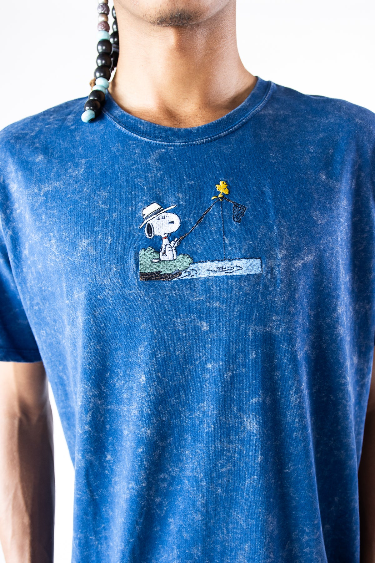 Snoopy Embroidered Fishing Tee