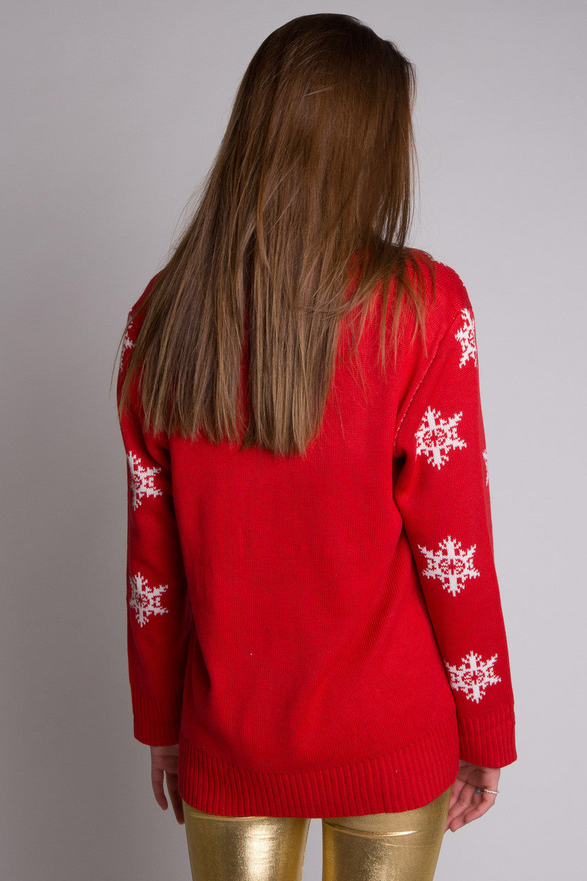 Tree & Snow Ugly Christmas Sweater