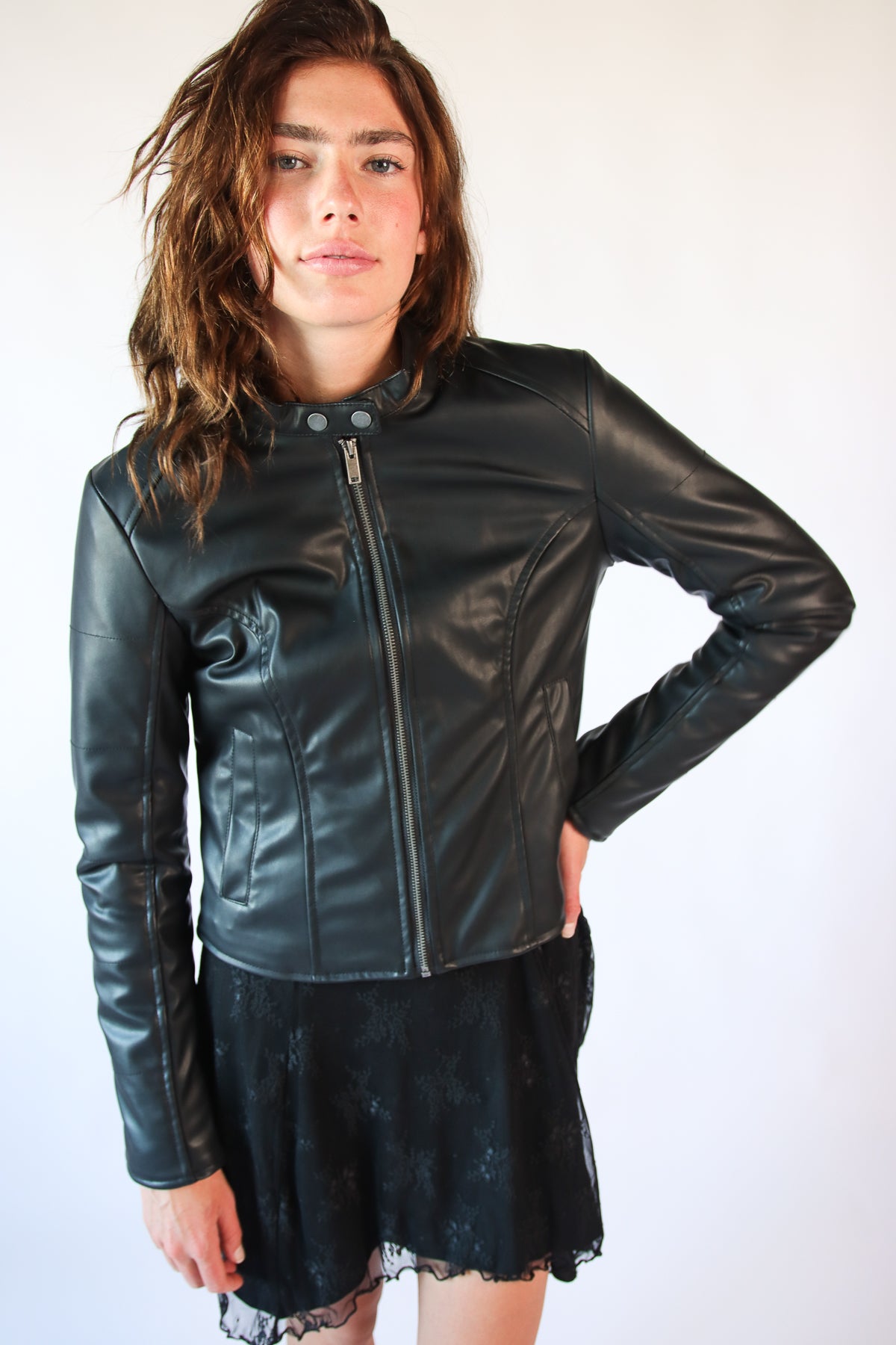 Solid Black Racing Jacket