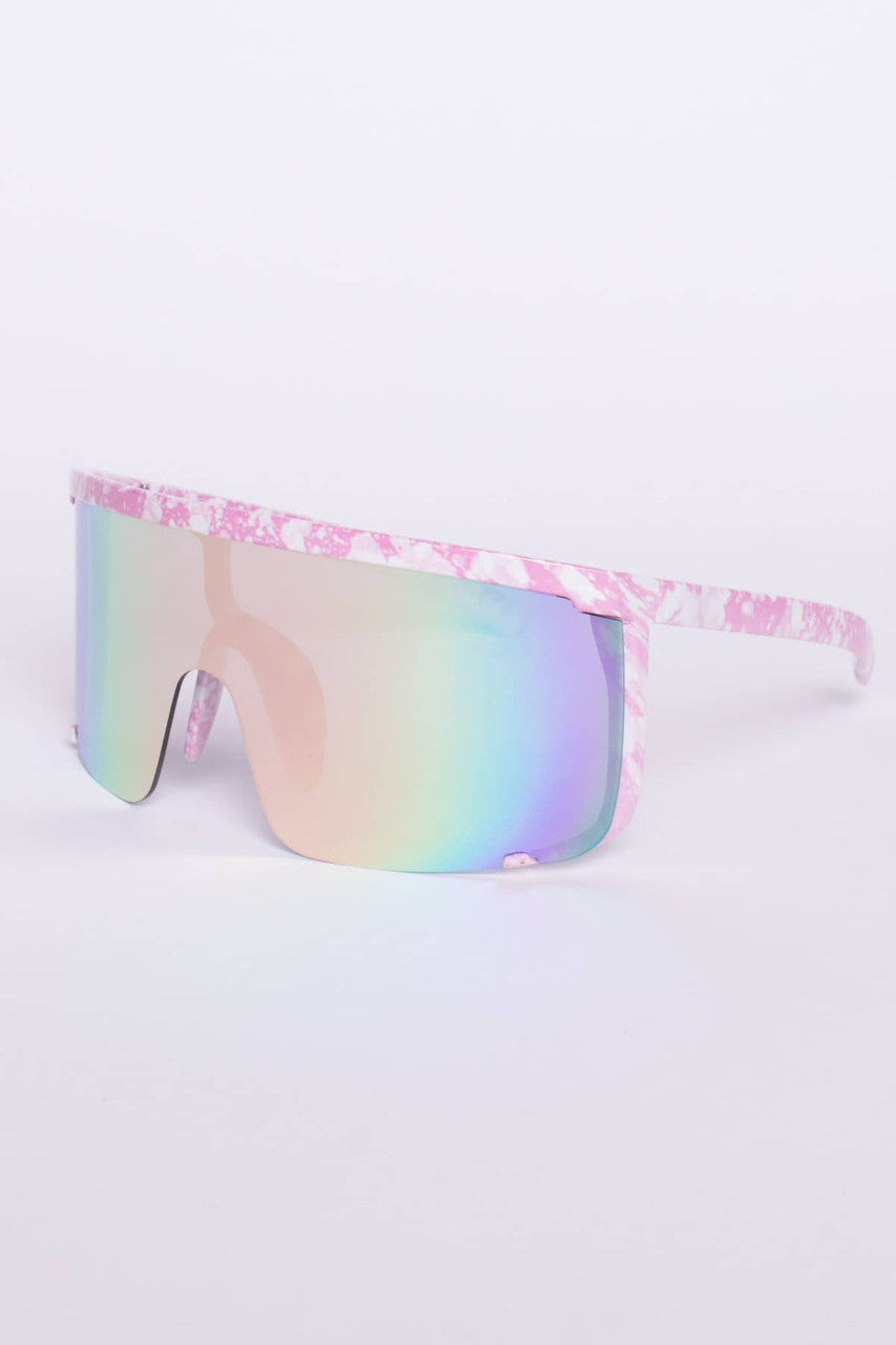 Splatter Rim Shield Sunglasses