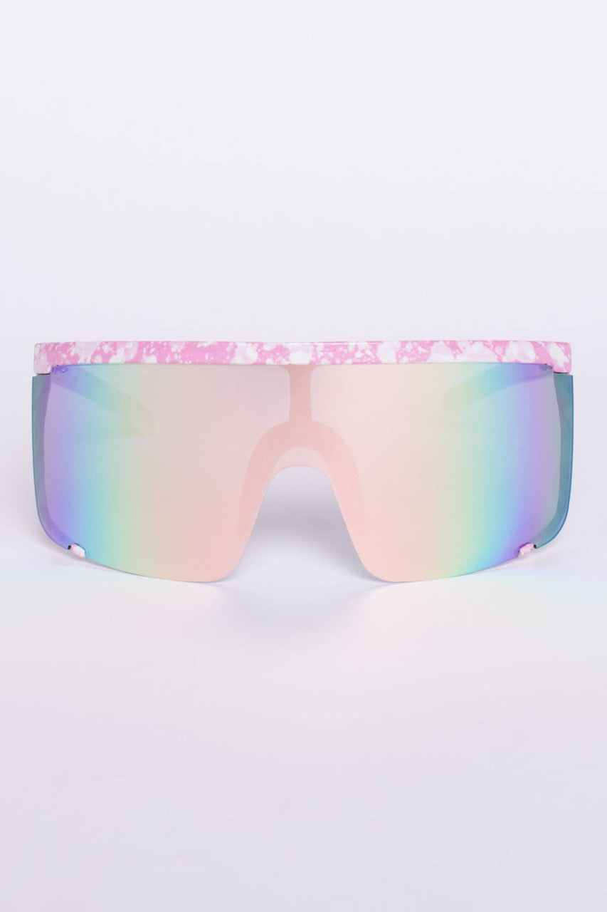 Splatter Rim Shield Sunglasses