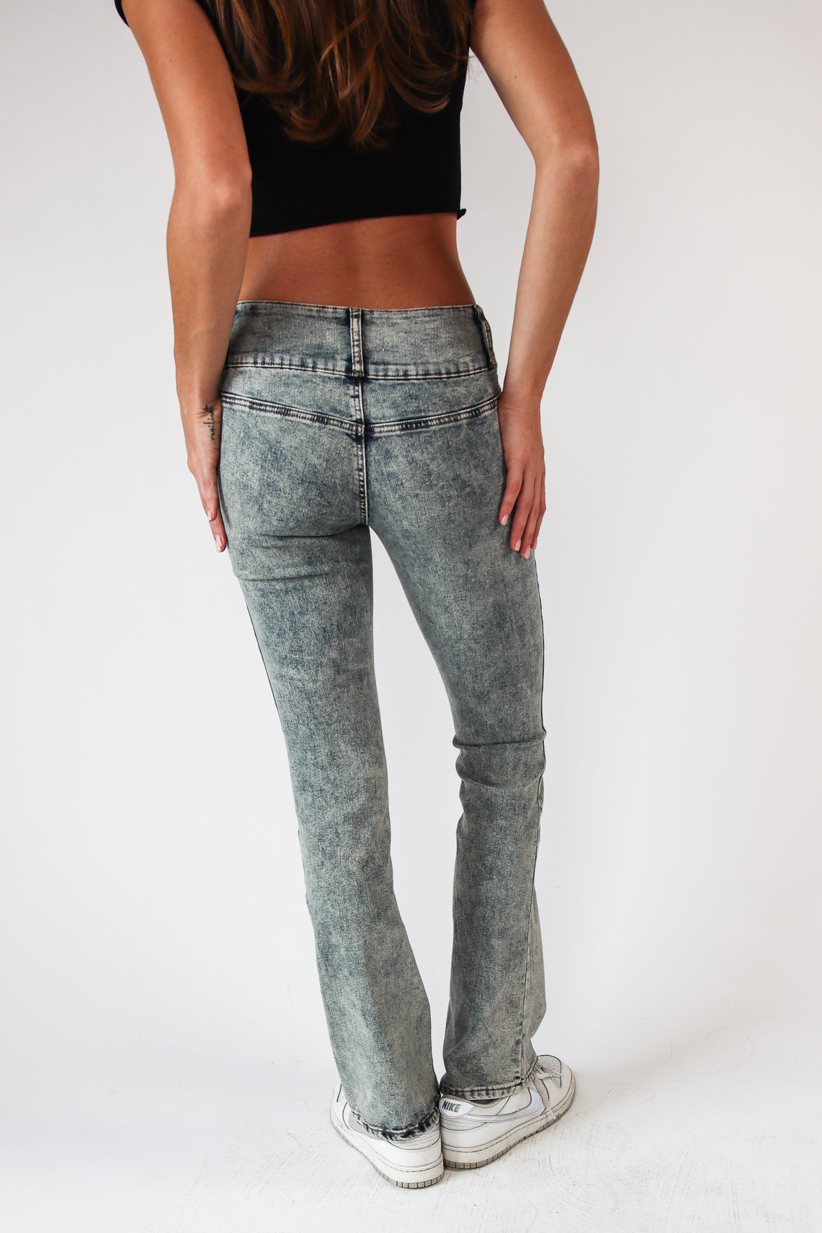 Star Studded Belted Jeans