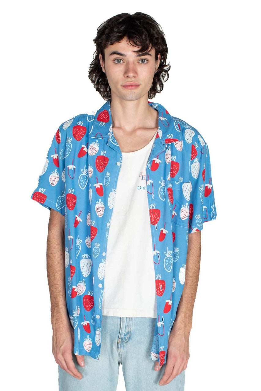Strawberries From Heaven Button Up Shirt