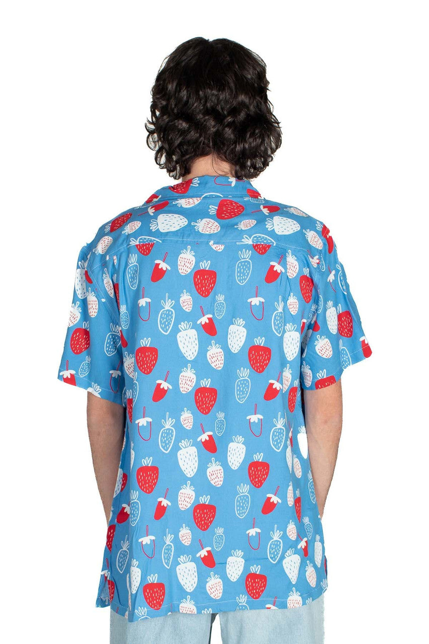 Strawberries From Heaven Button Up Shirt