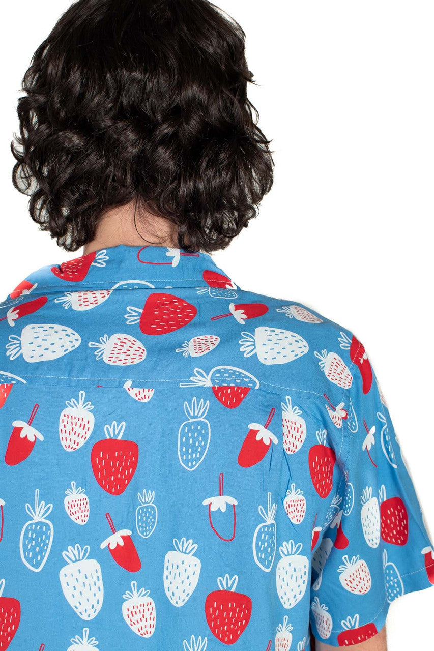 Strawberries From Heaven Button Up Shirt