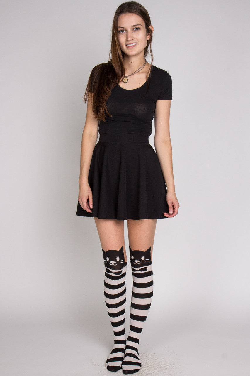 Stripe Cat Tights