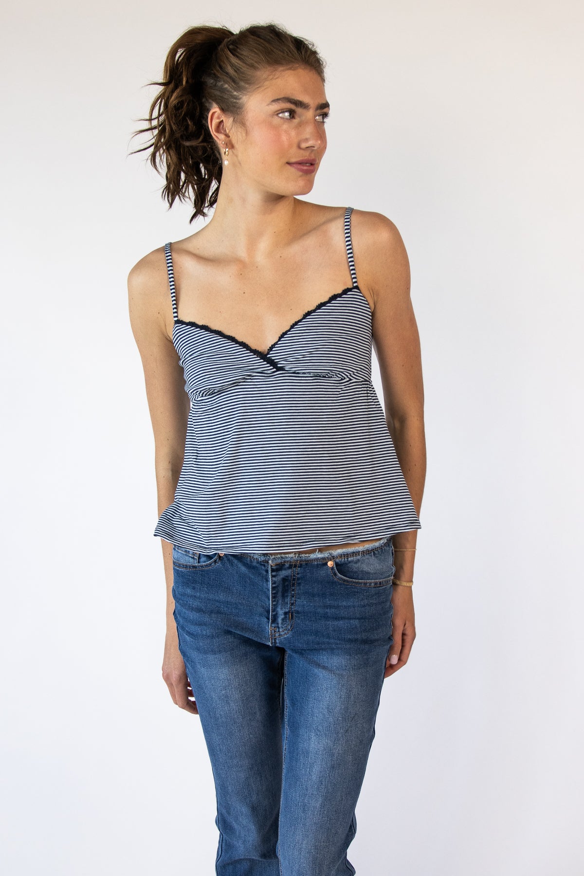 Stripe Babydoll Cami Top