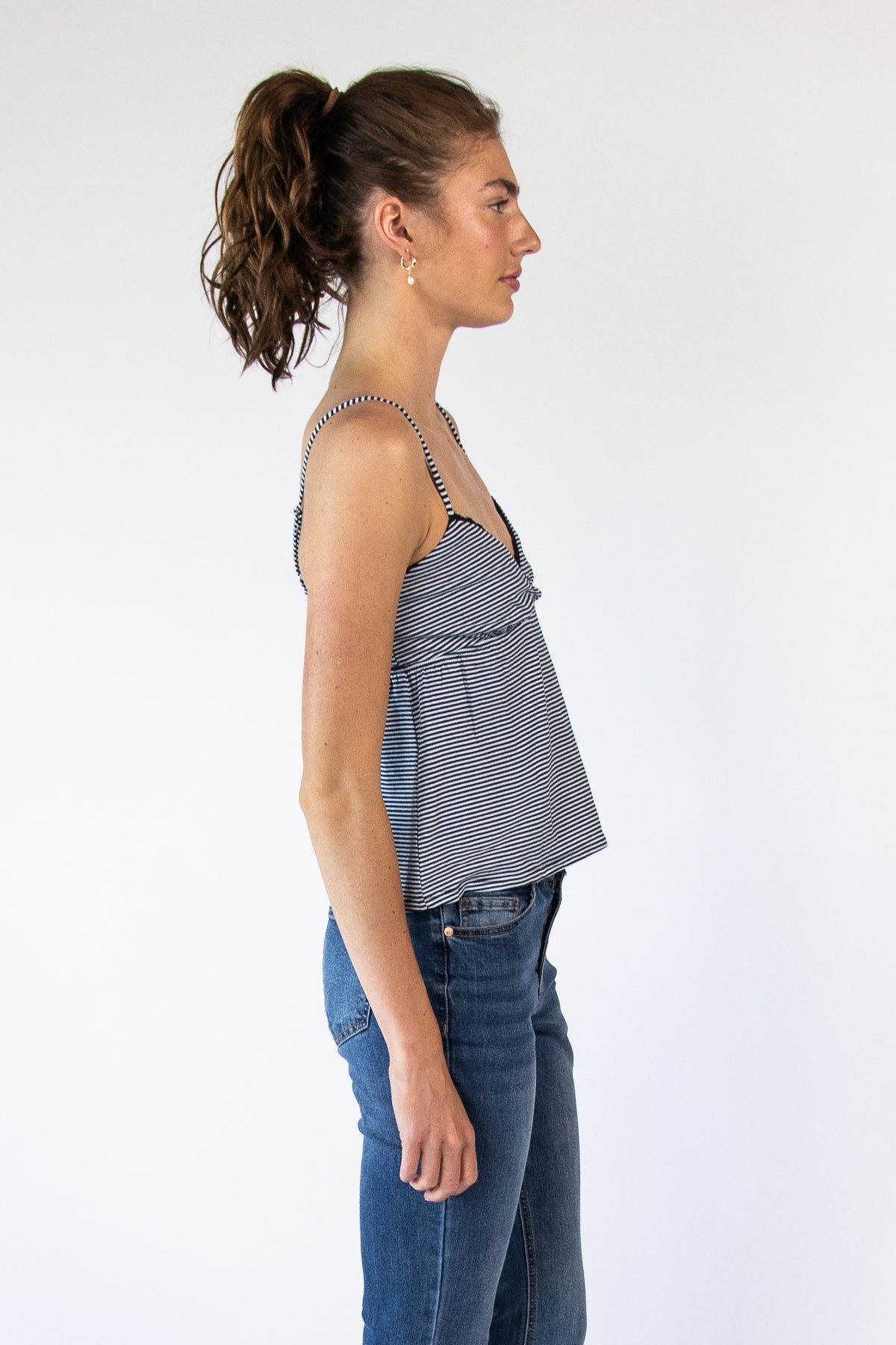 Stripe Babydoll Cami Top