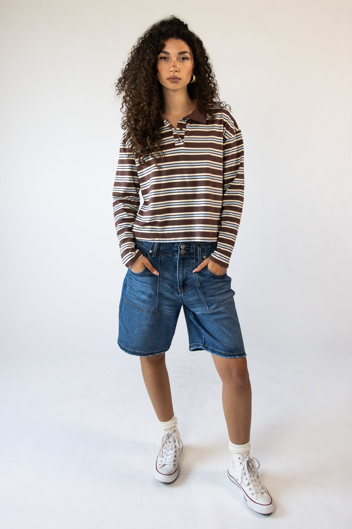 Boxy Stripe Polo