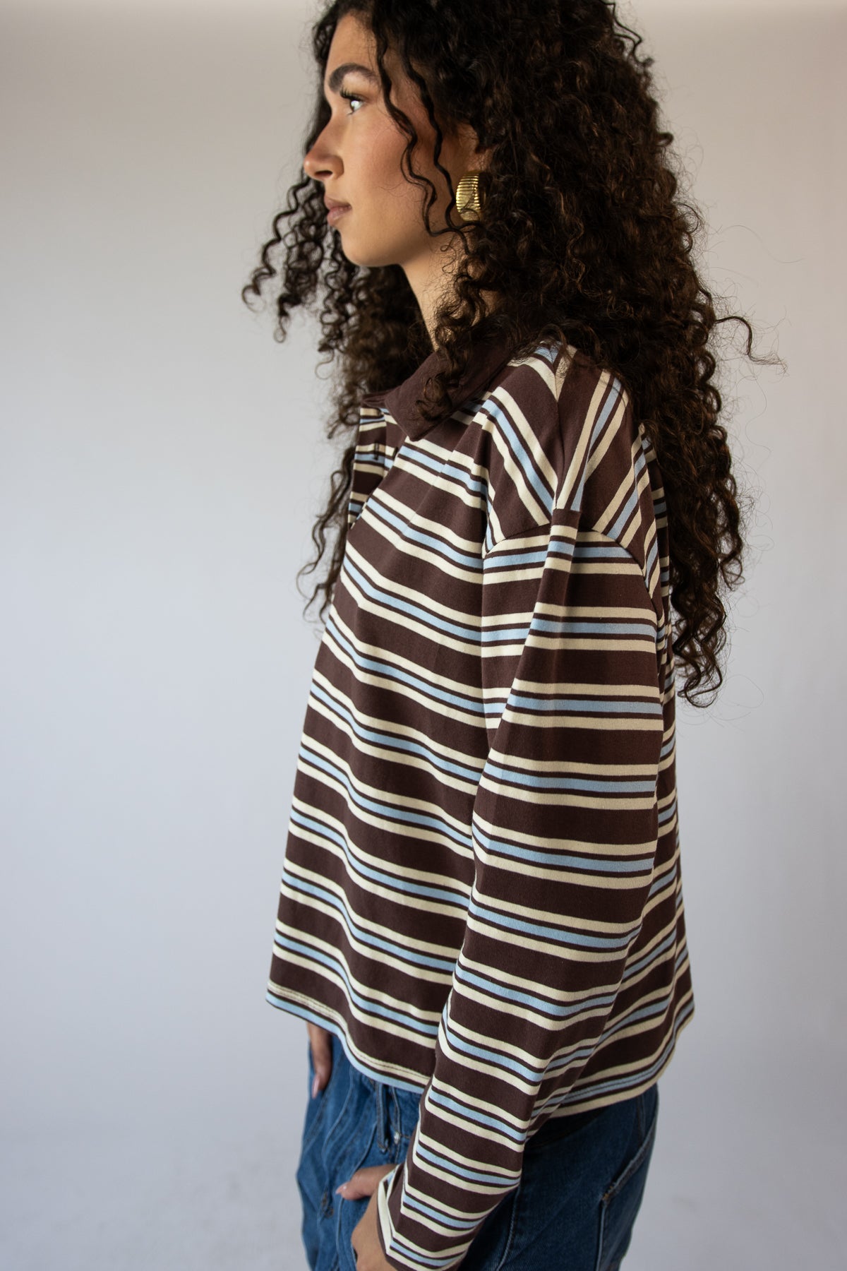 Boxy Stripe Polo