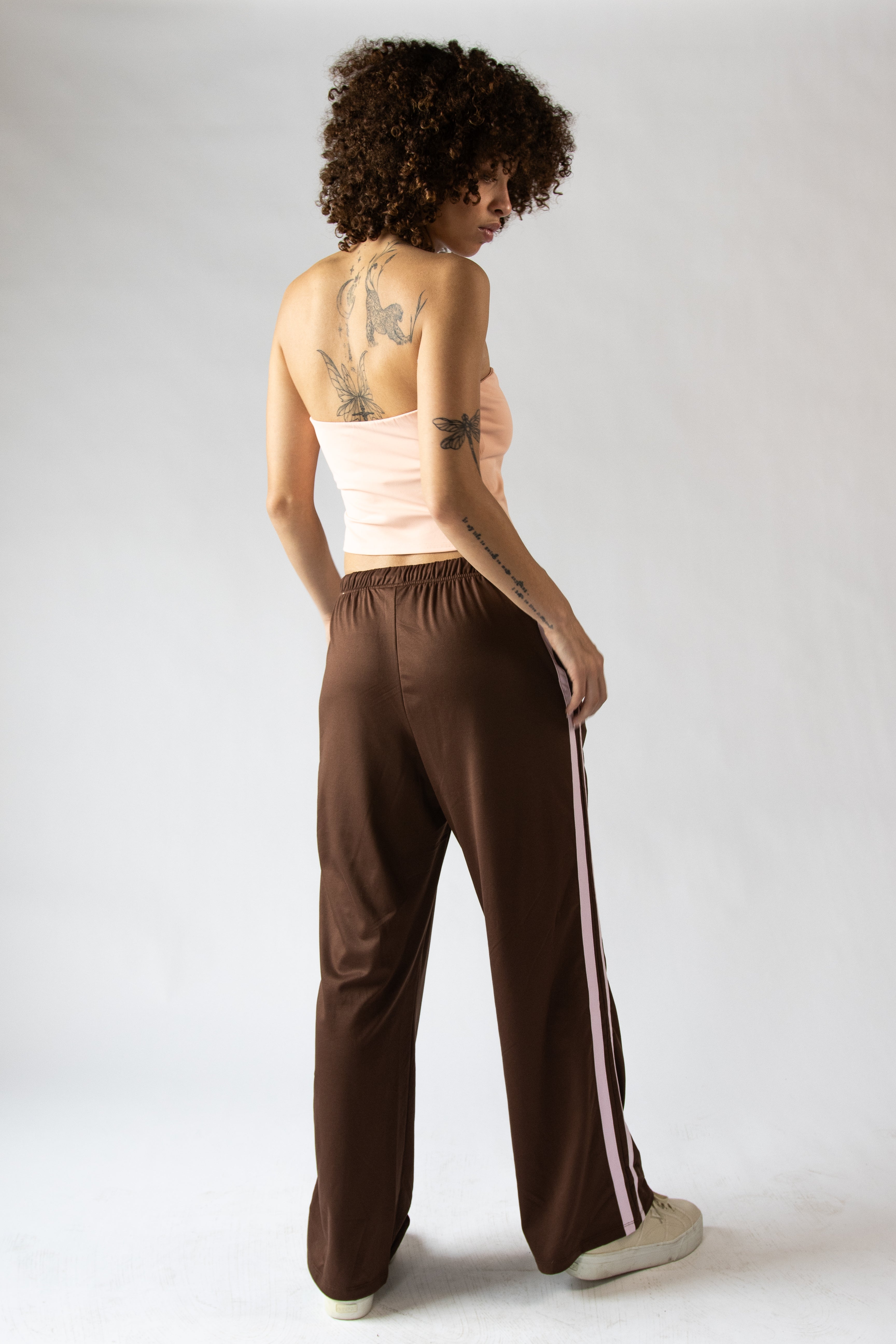 Fleece Lined Side Stripe Track Pants