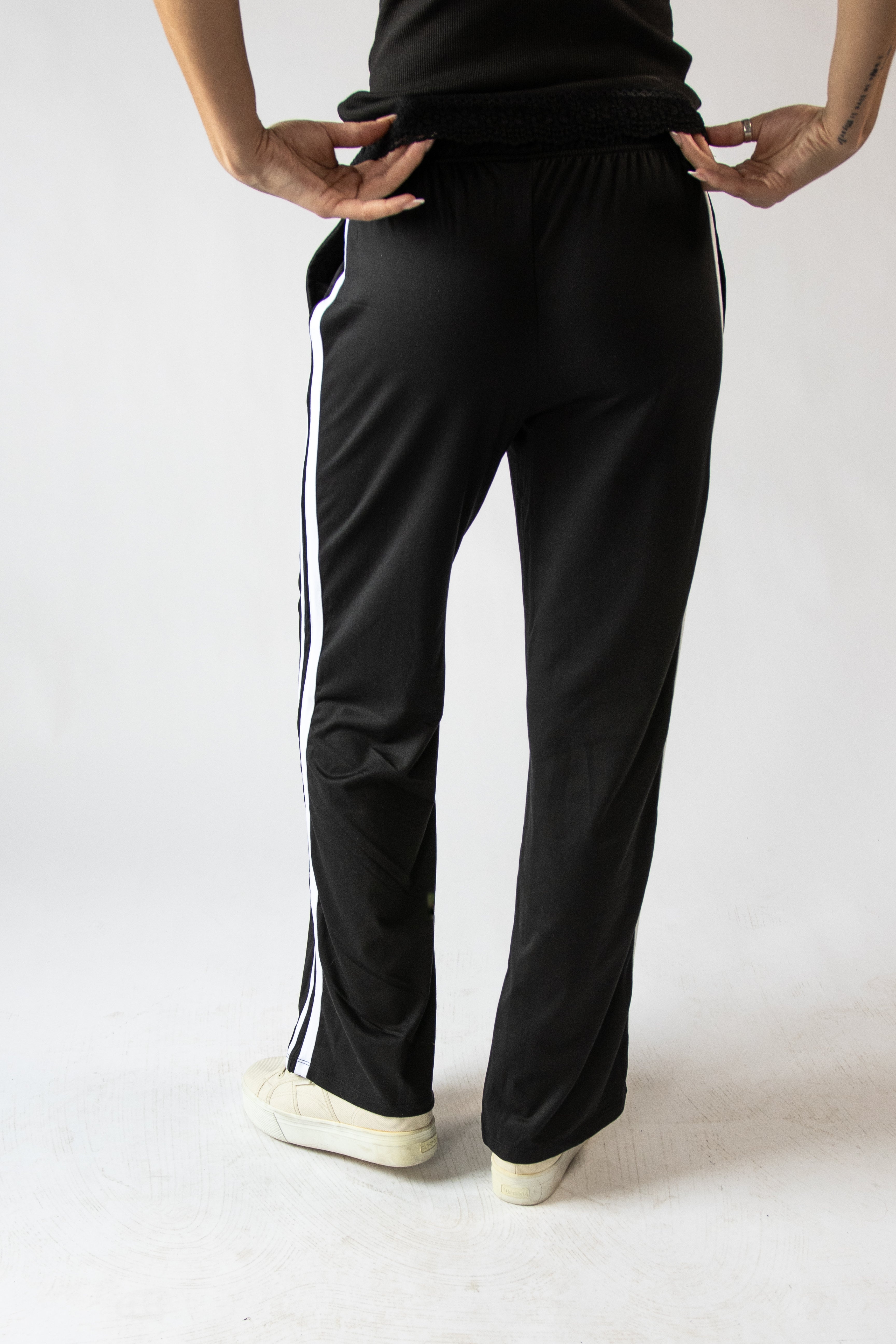Fleece Lined Side Stripe Track Pants