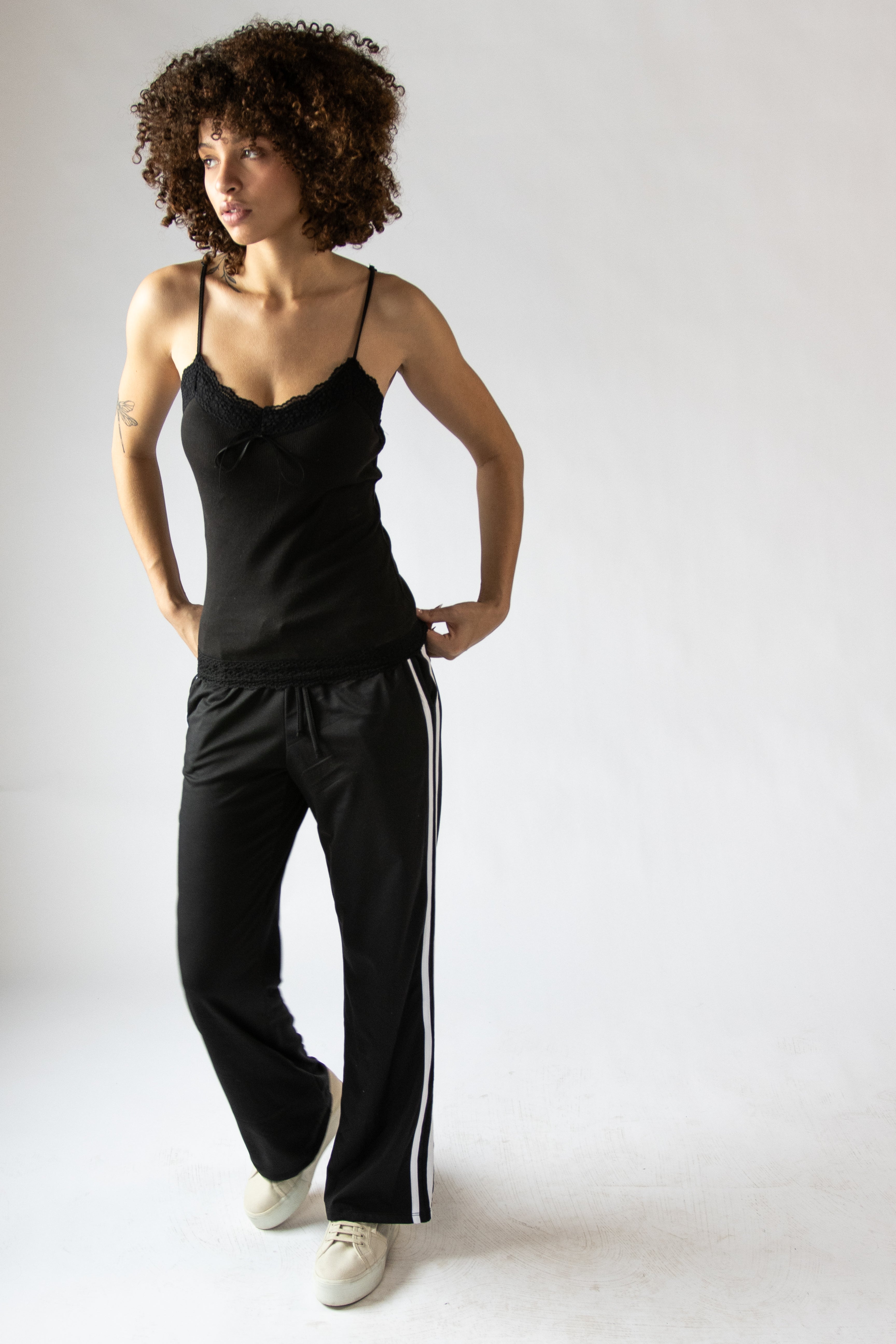 Fleece Lined Side Stripe Track Pants