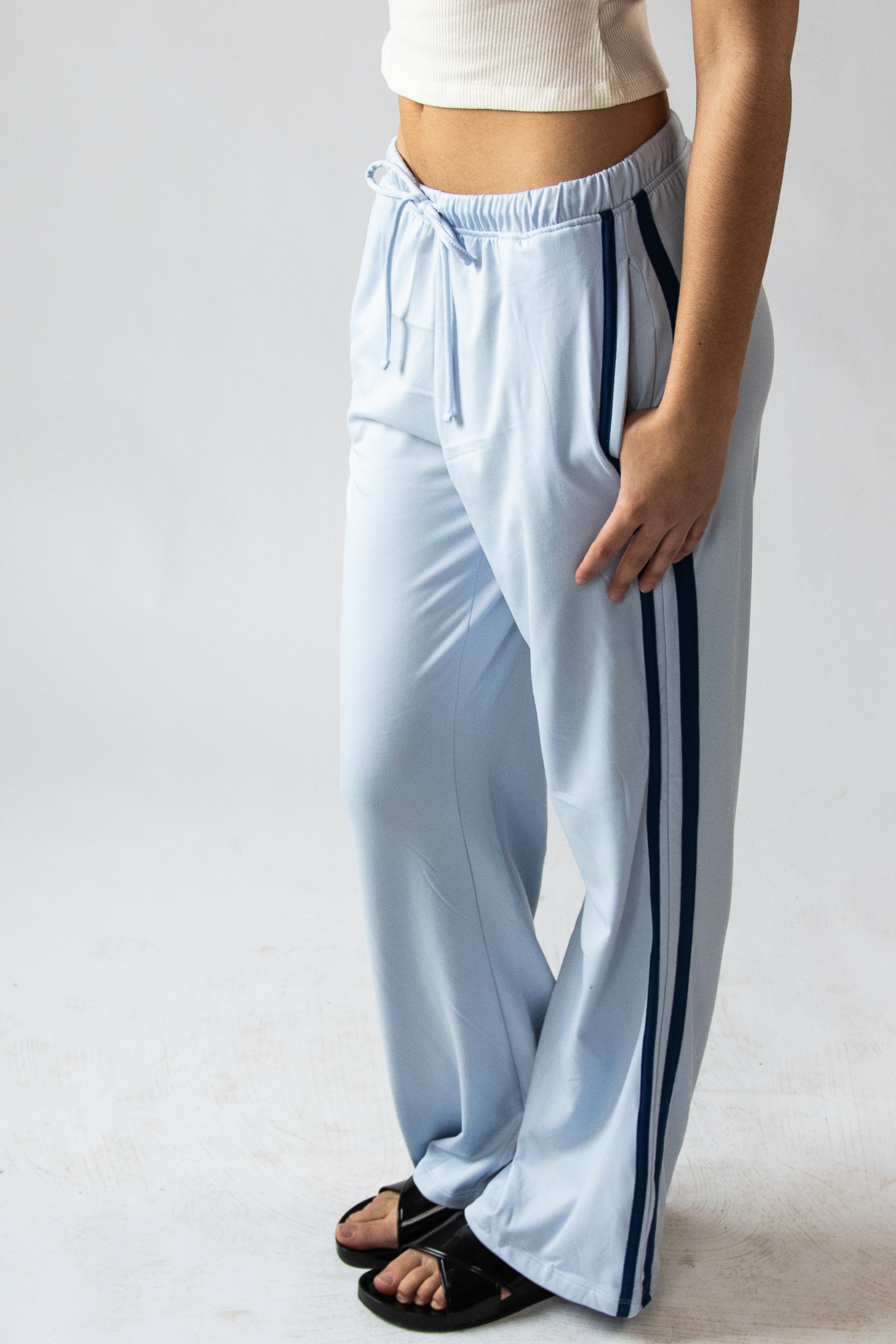 Fleece Lined Side Stripe Track Pants