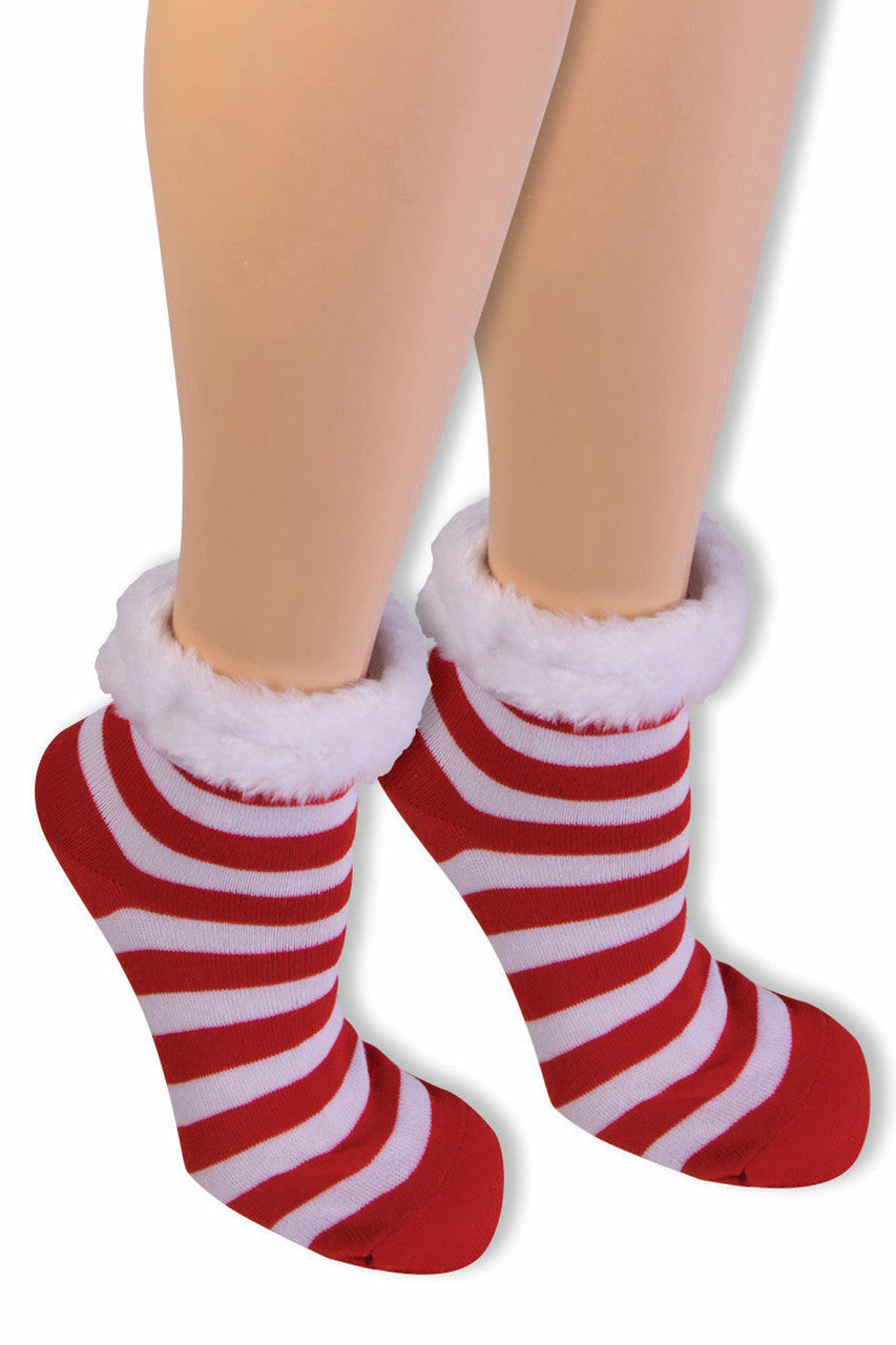 Red & White Striped Socks