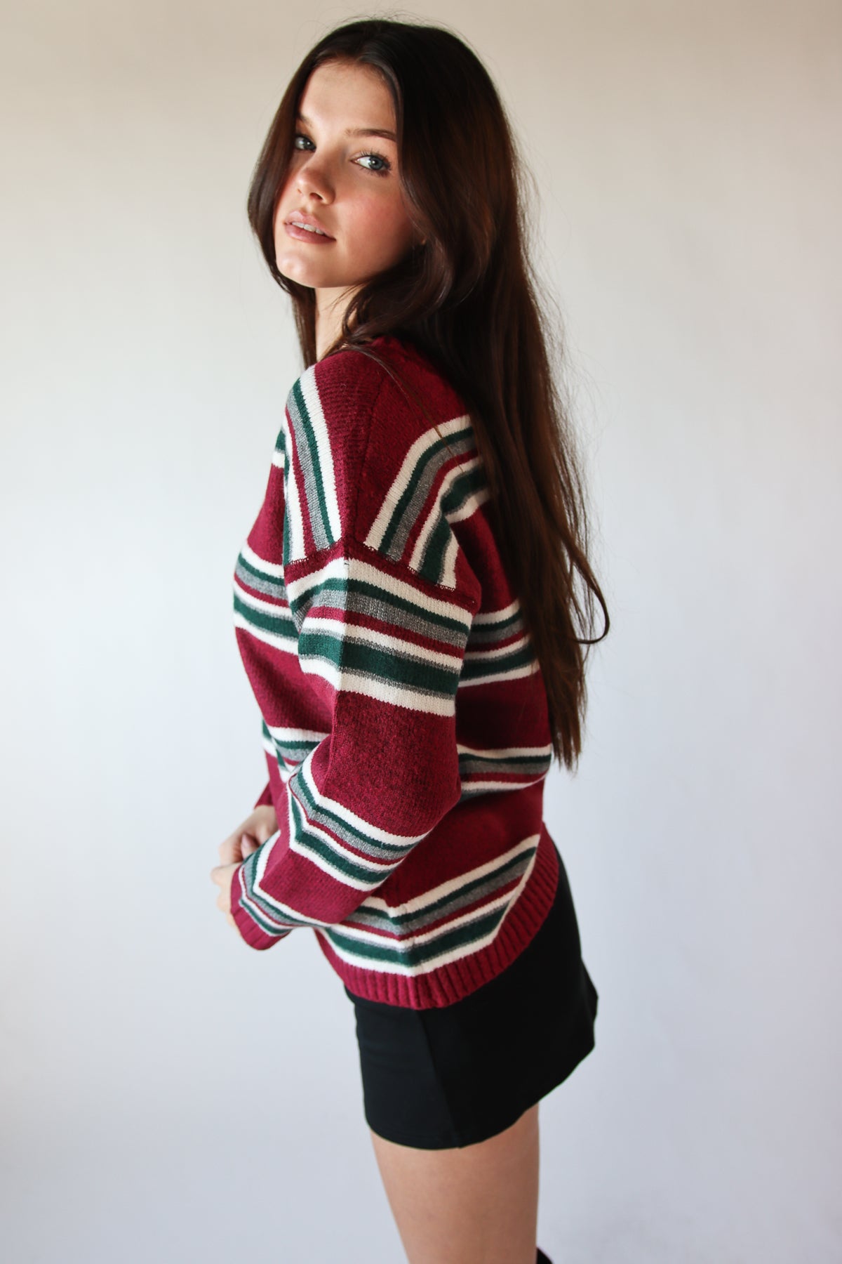 Striped Knit Sweater