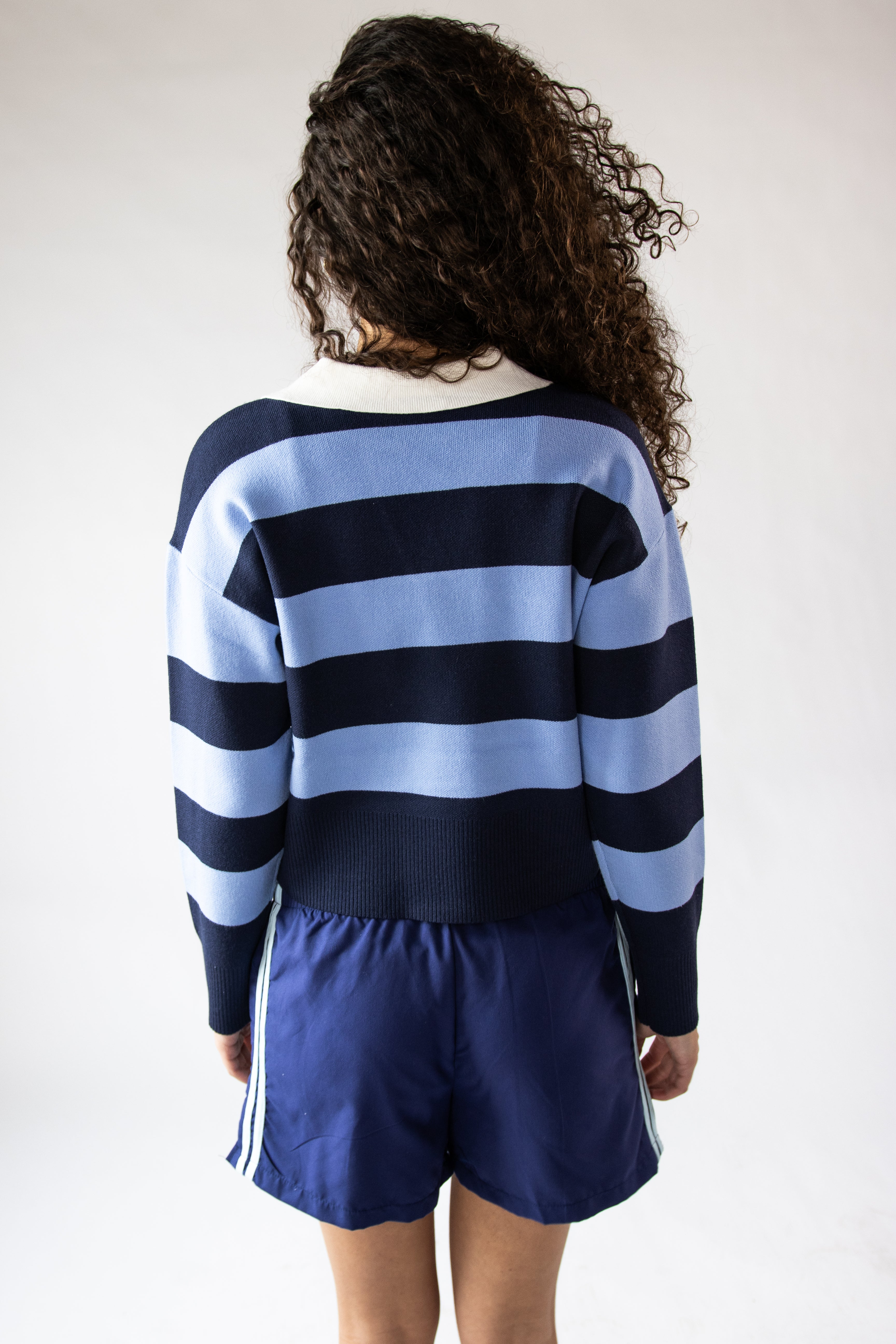 Striped Polo Sweater