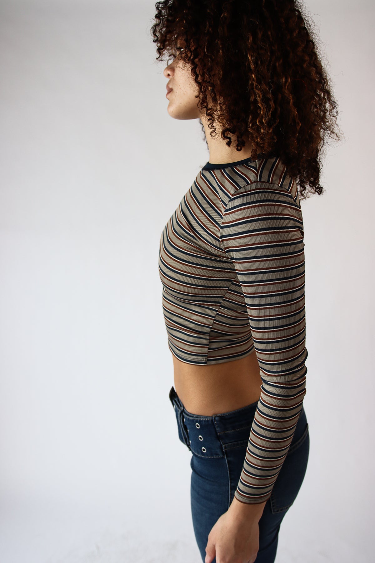 Striped Ringer Long Sleeve Tee