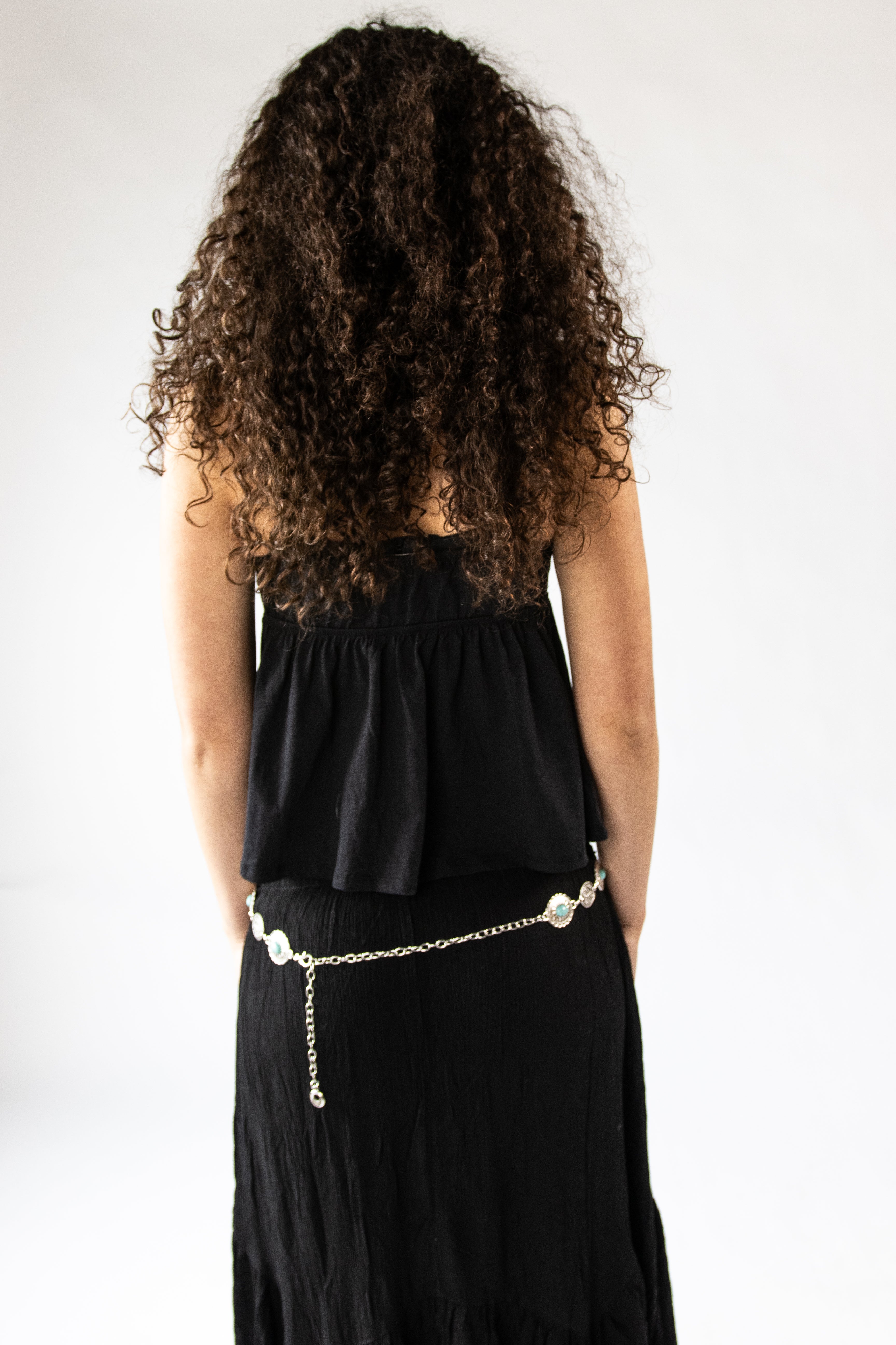 Studded Babydoll Tank Top - Black