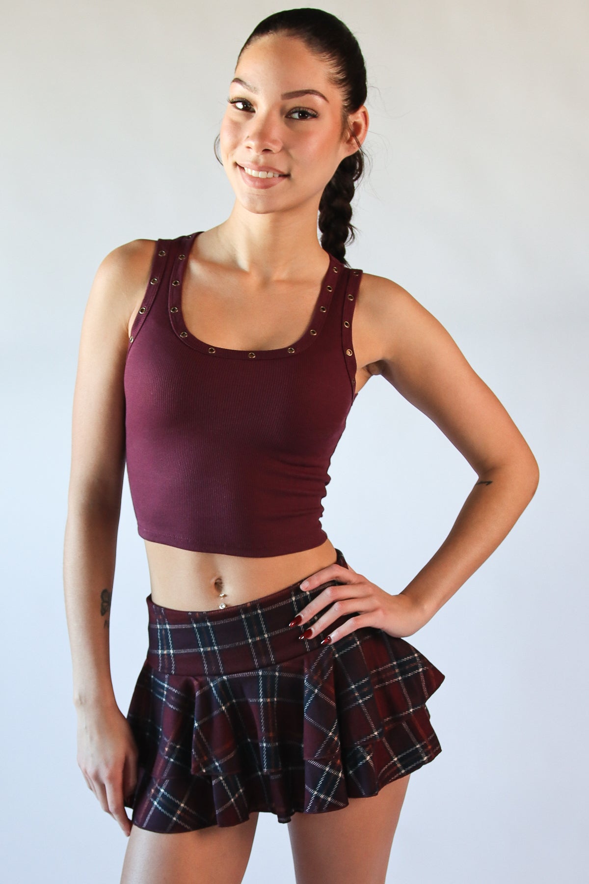 Studded Scoop Tank Top