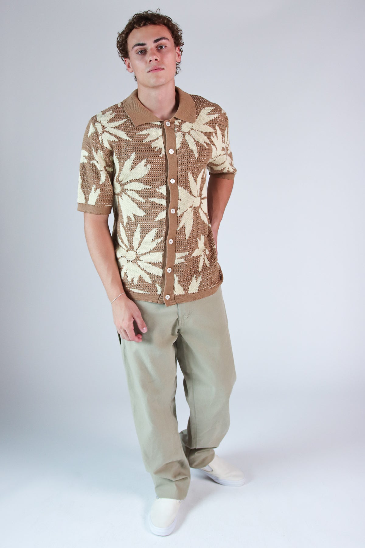 Sunflower Knit Button Front