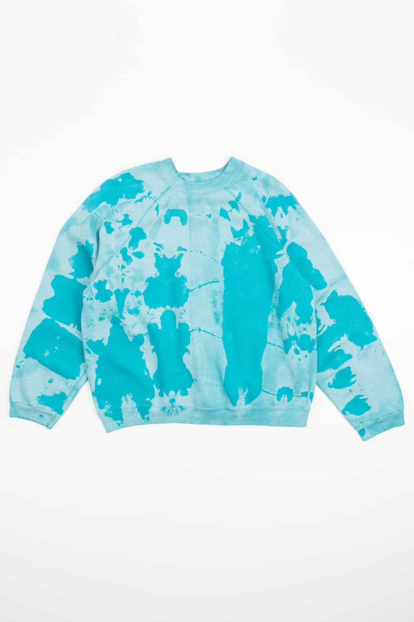 Teal Brushed and Bleached Vintage Sweatshirt