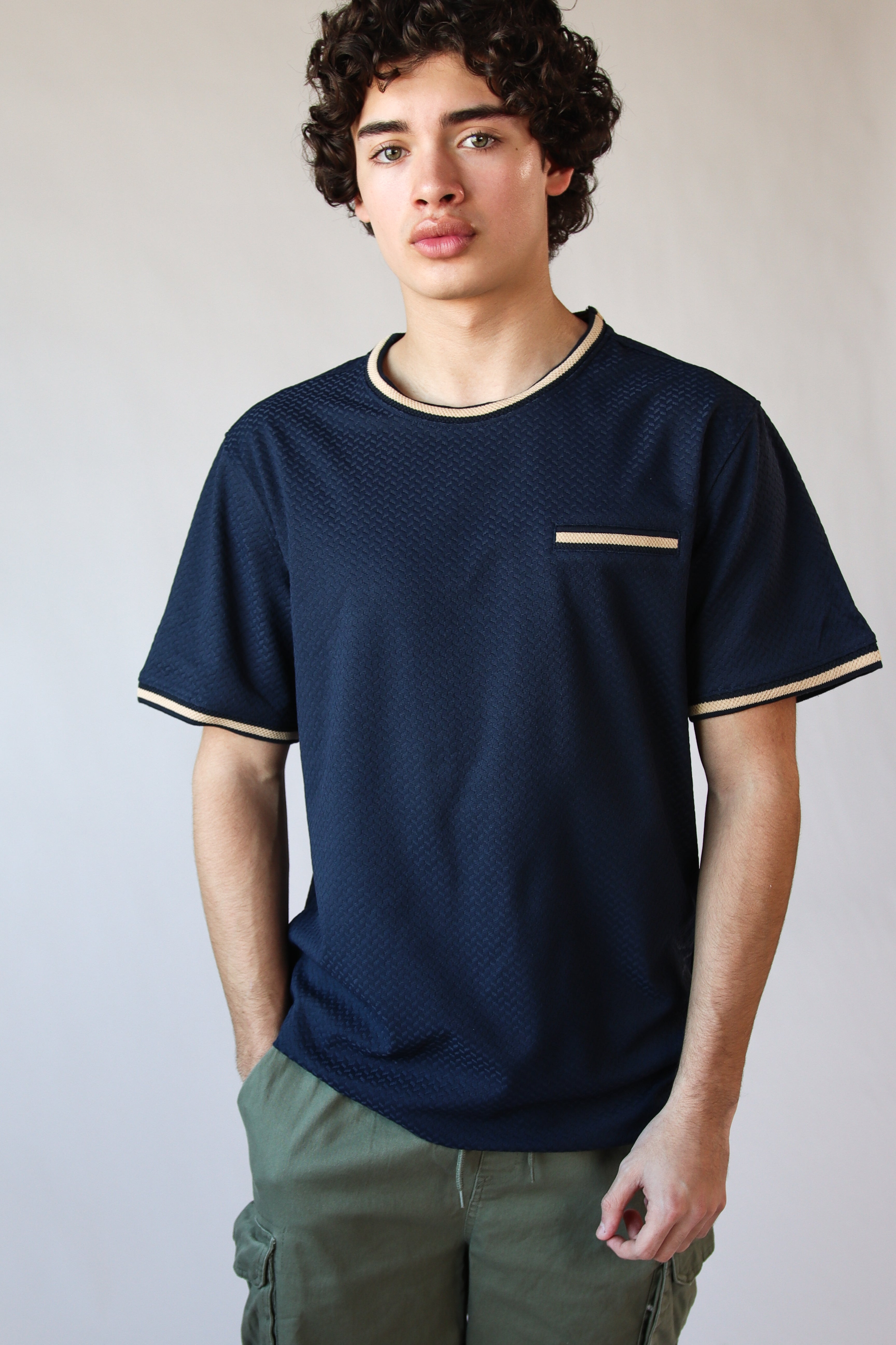 Textured Trim T-Shirt