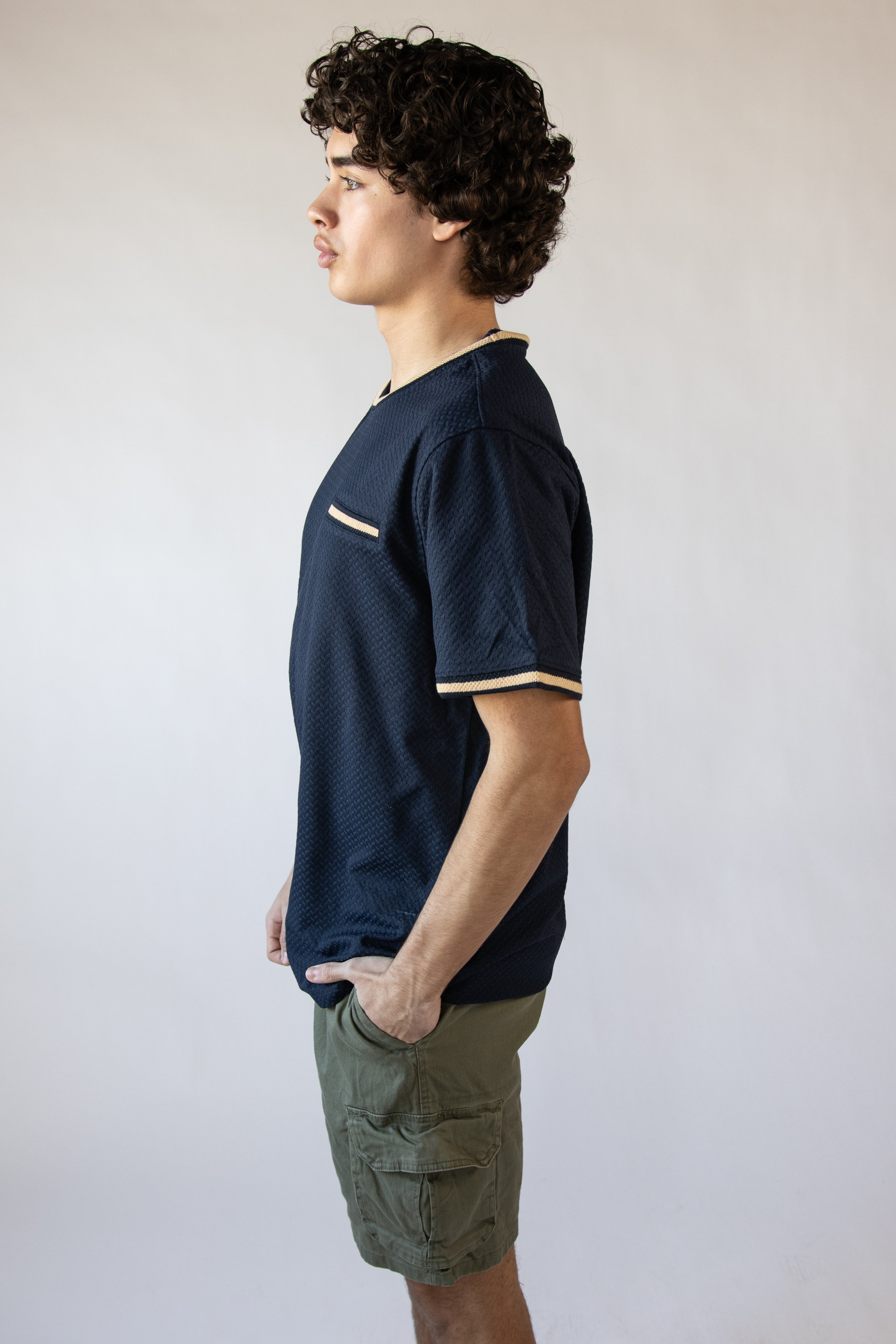 Textured Trim T-Shirt