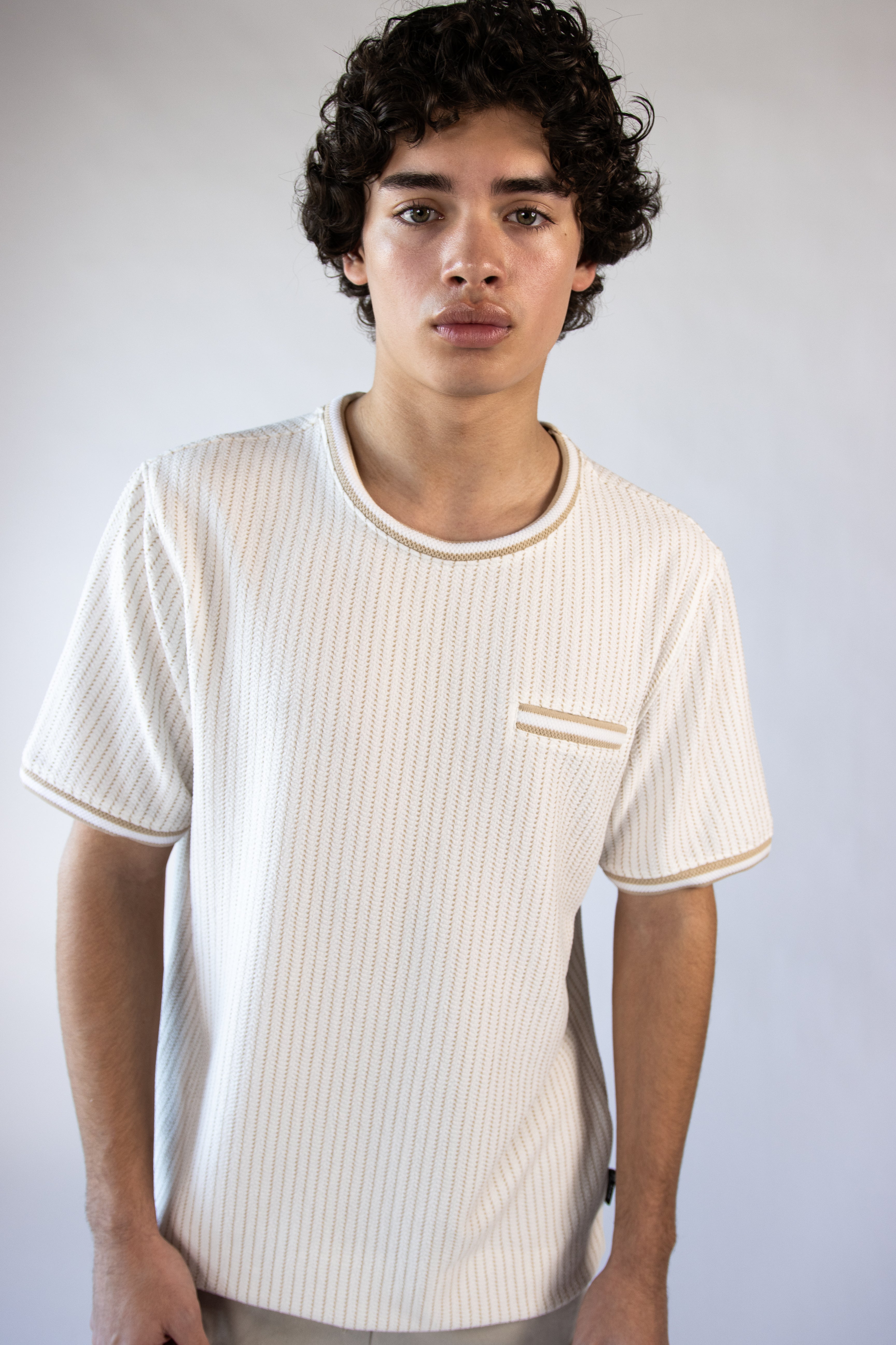 Textured Trim T-Shirt