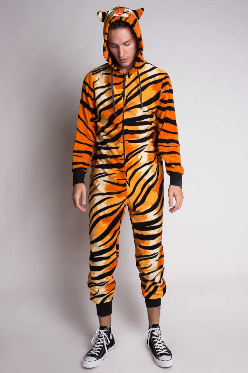 Tiger Print Onesie Pajamas