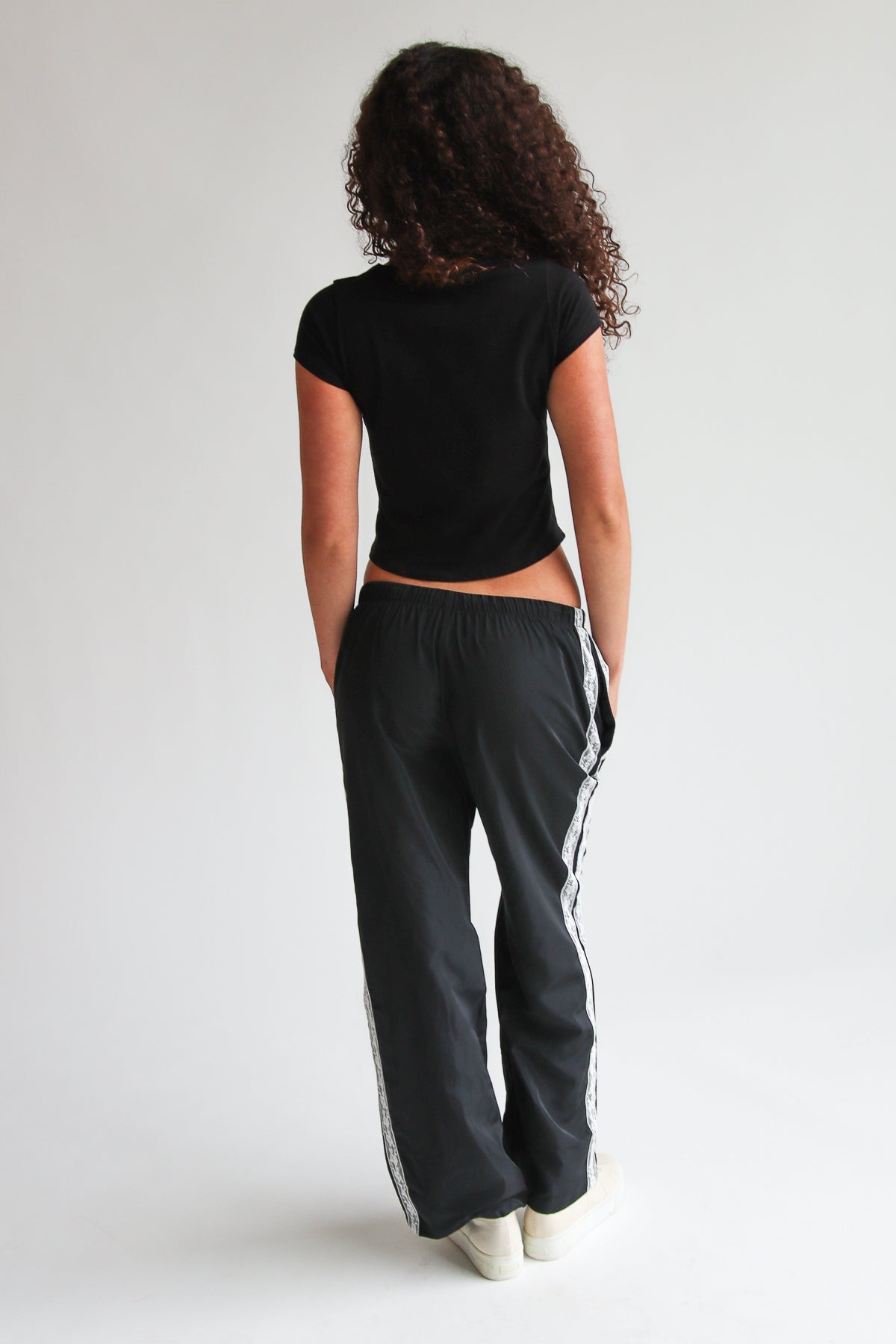 Track Pants with Lace Stripes, Back View