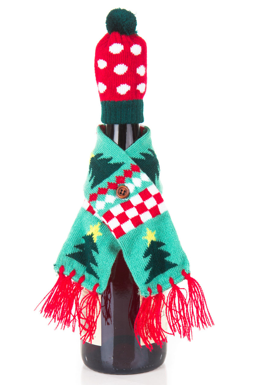 Wine Bottle Hat & Scarf