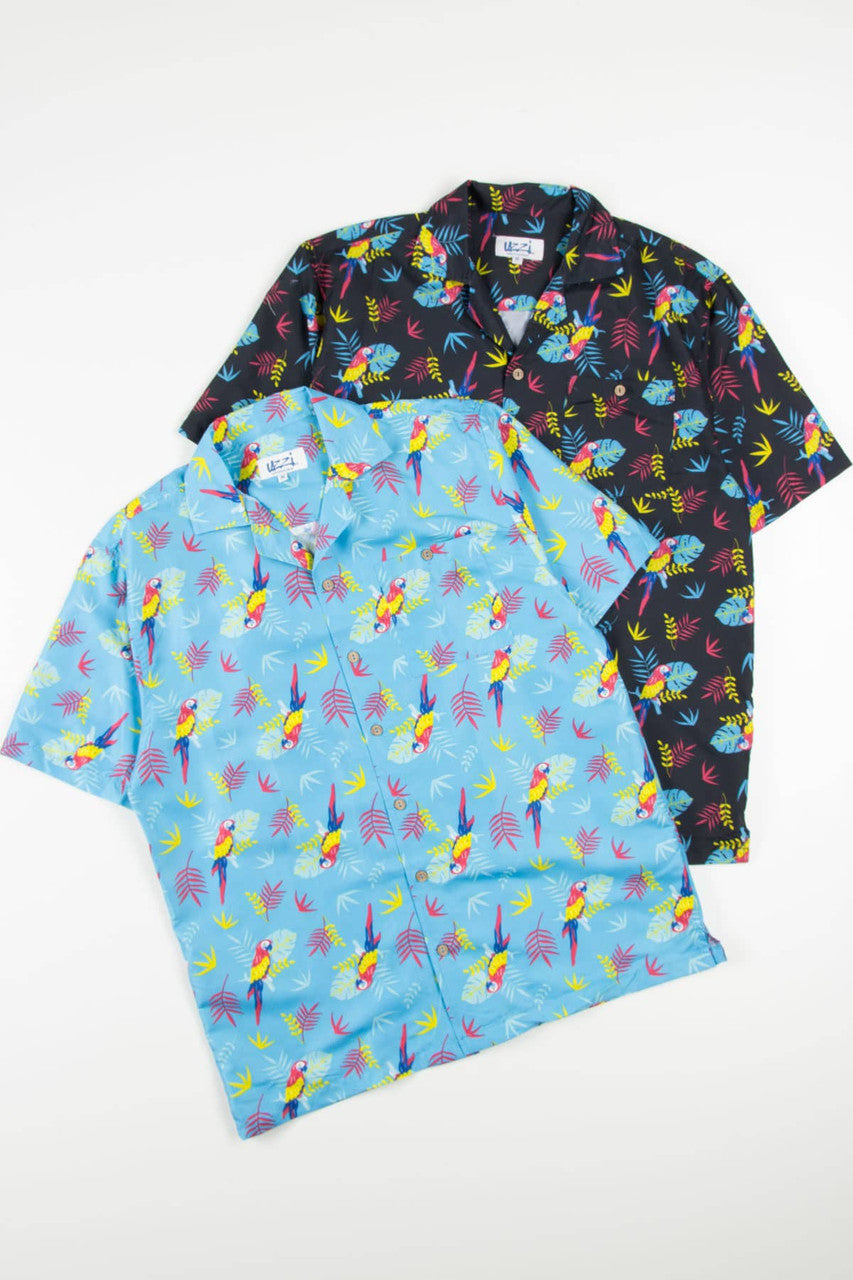 Blue Tropical Macaw Hawaiian Shirt