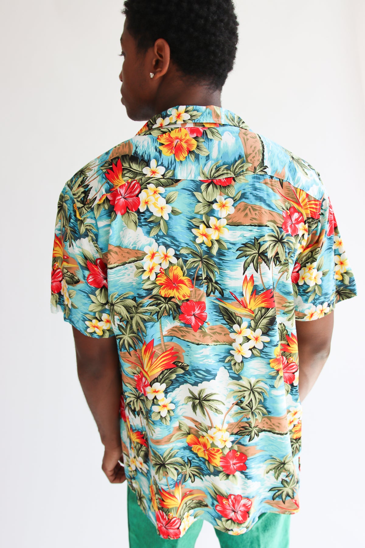 Tropical Oasis Hawaiian Button Up