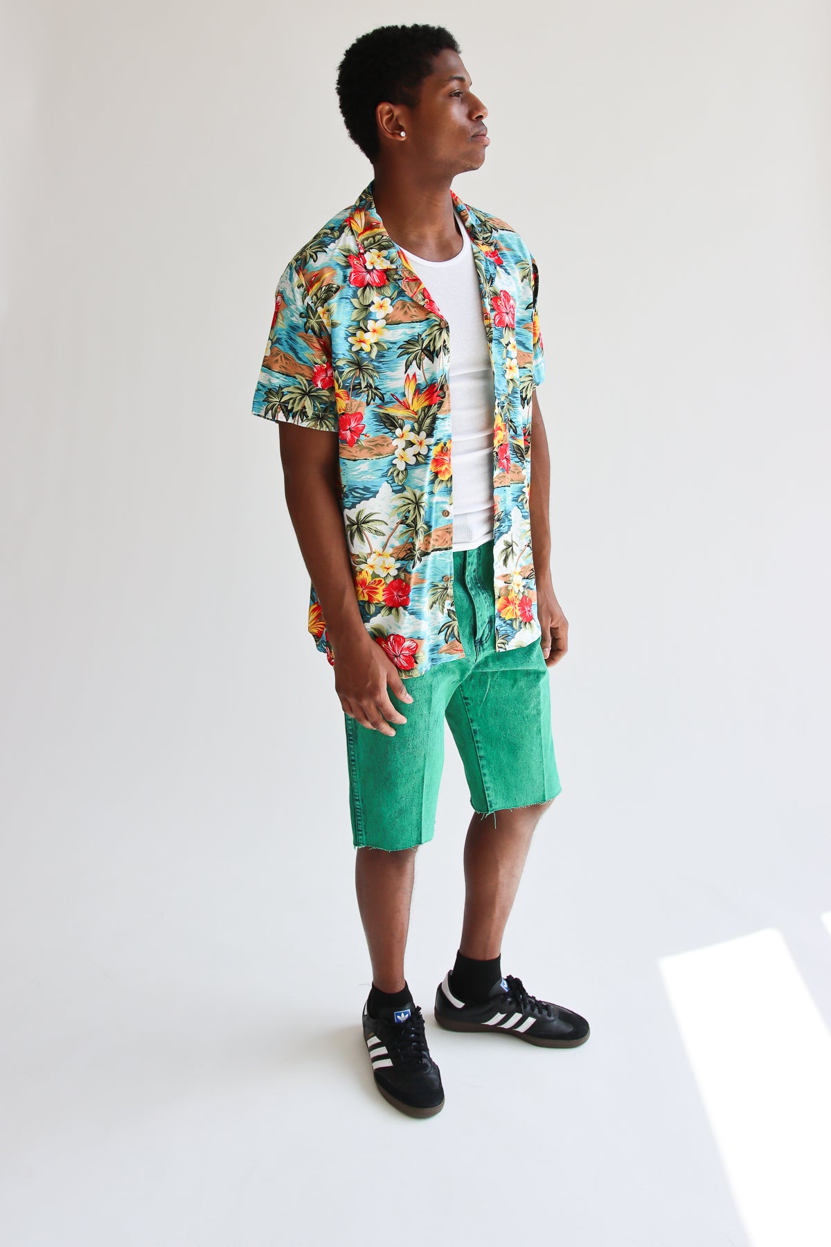 Tropical Oasis Hawaiian Button Up