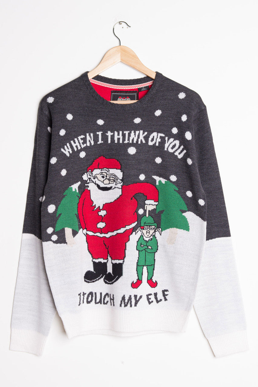 Touch My Elf Ugly Christmas Sweater