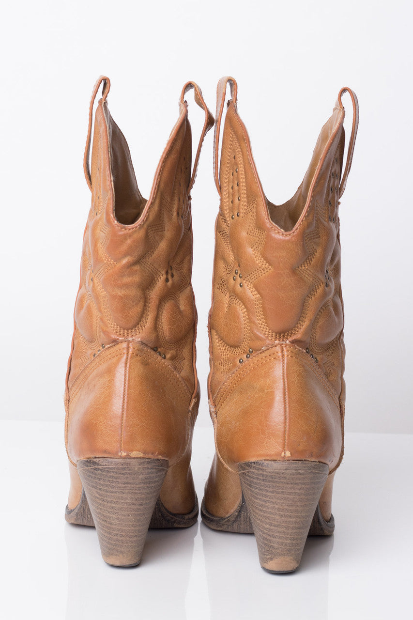 High Heel Studded Boots (7.5 M)