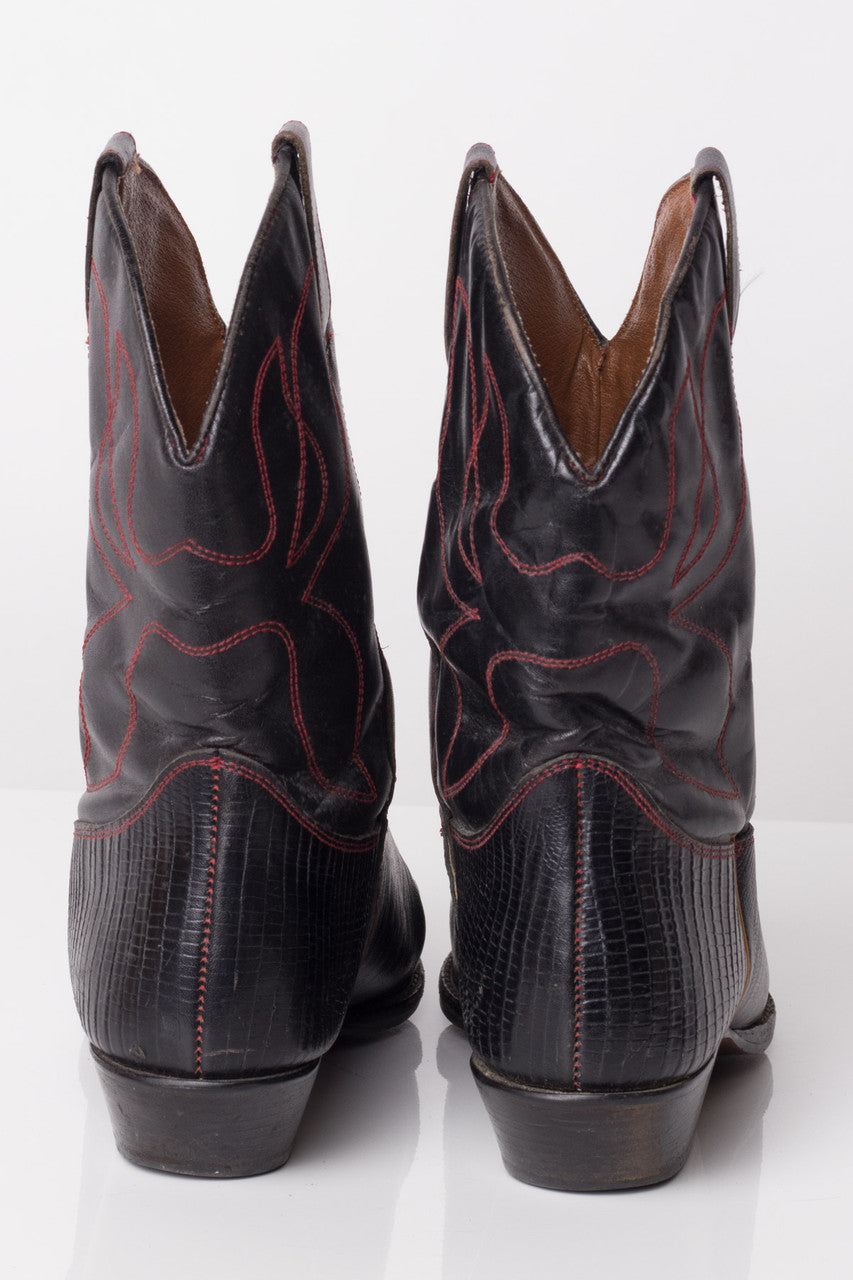 Vintage Leather Cowboy Boots (8D)