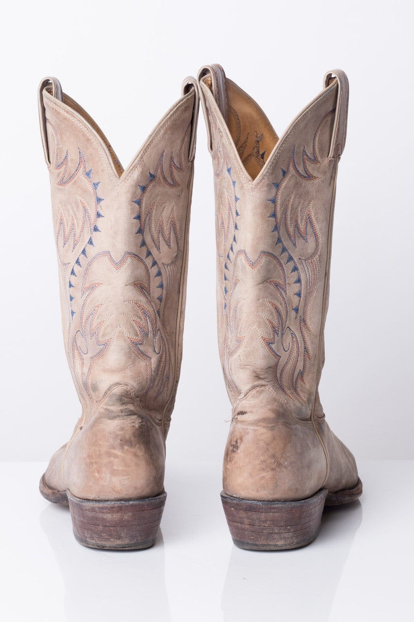 Tan Nocona Vintage Cowboy Boots (8D)