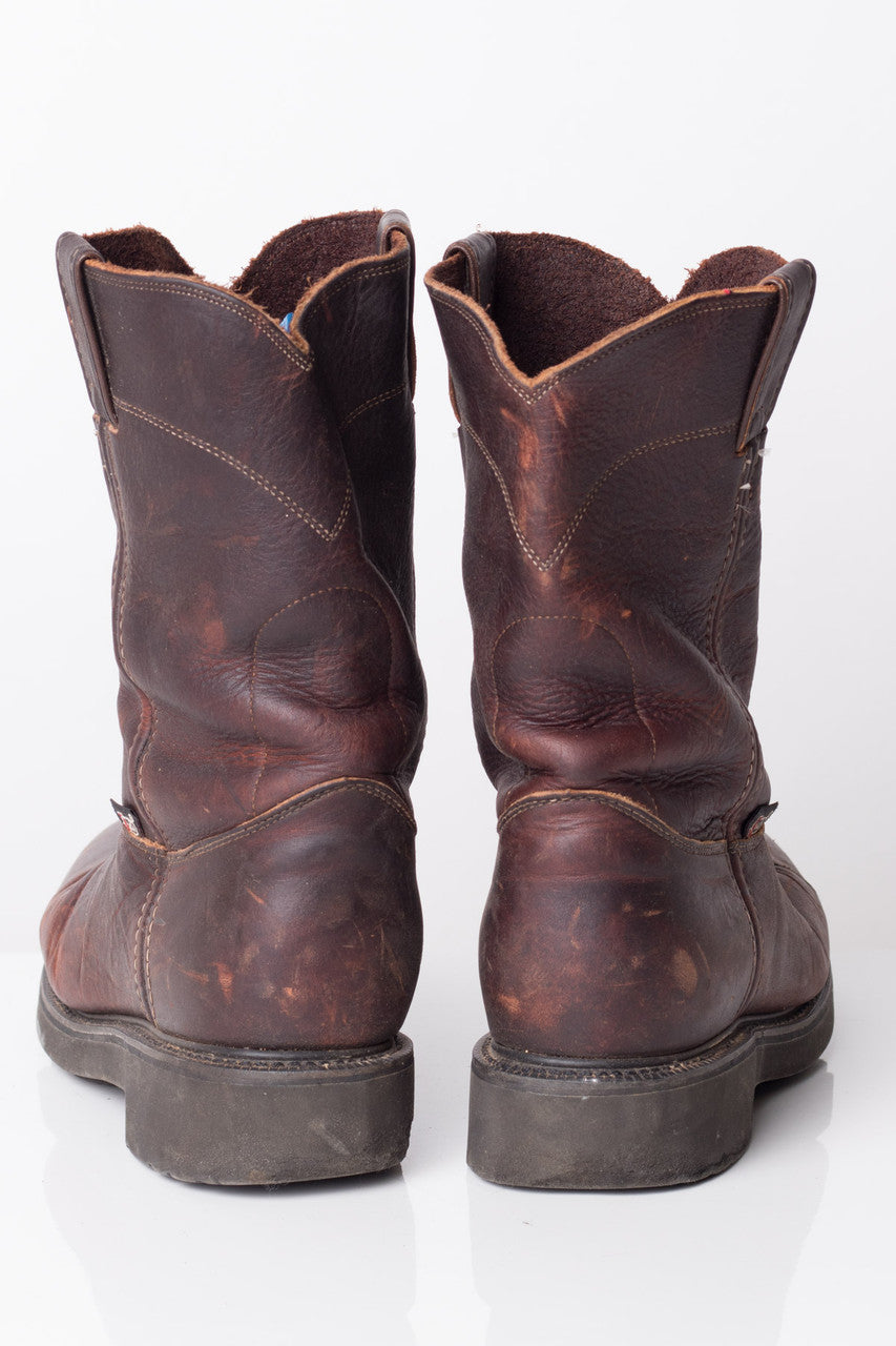Oxblood Justin Pecos Boots (9.5B)