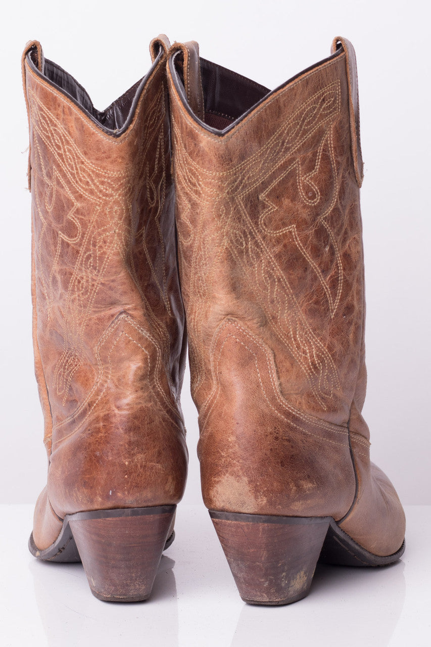 Brown Vintage Cowboy Boots (9)